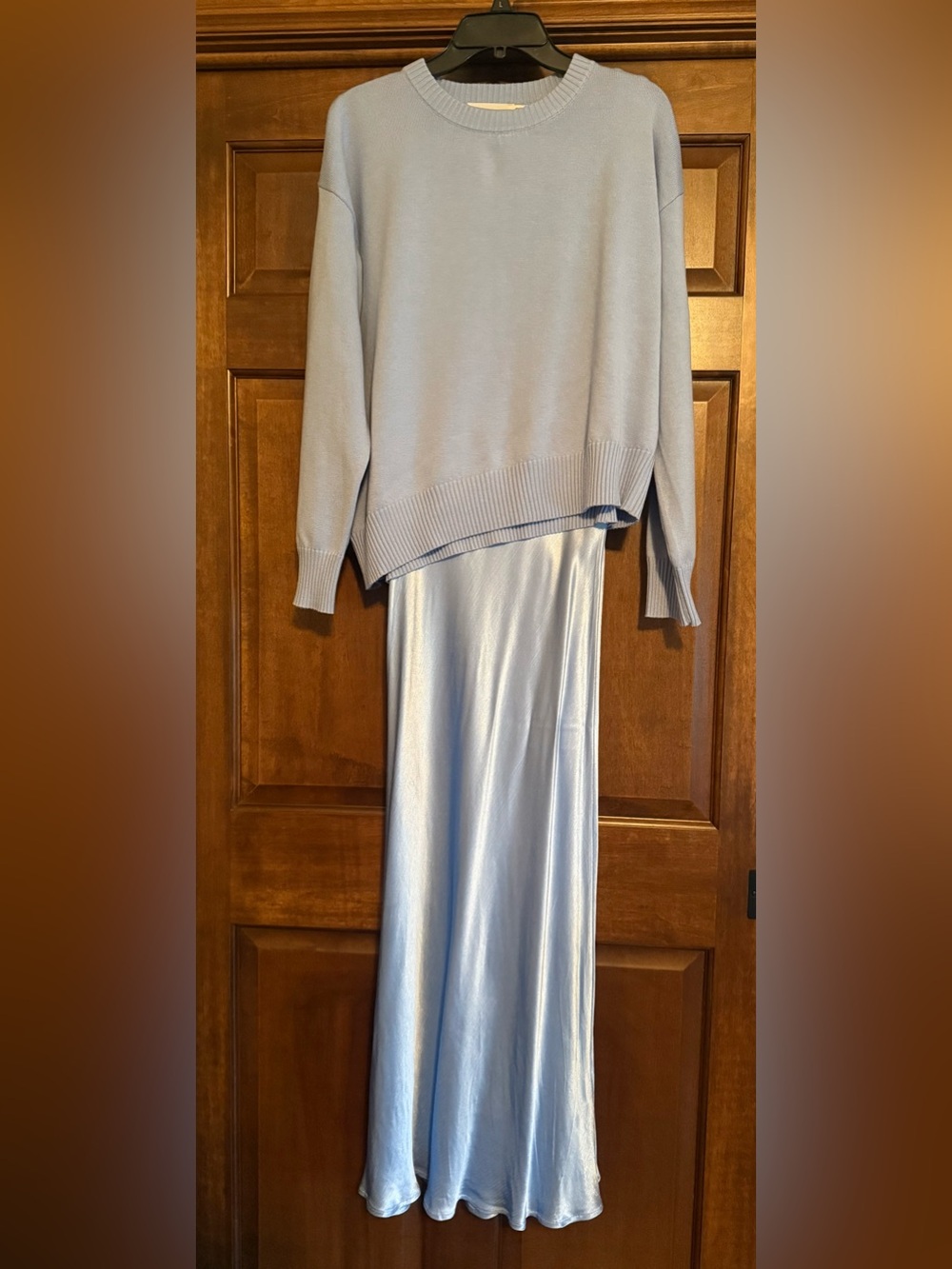 NWOT Rhyme Combo Slip Knit Dress in Dawn Blue SOVERE - SMALL - Picture 9 of 10